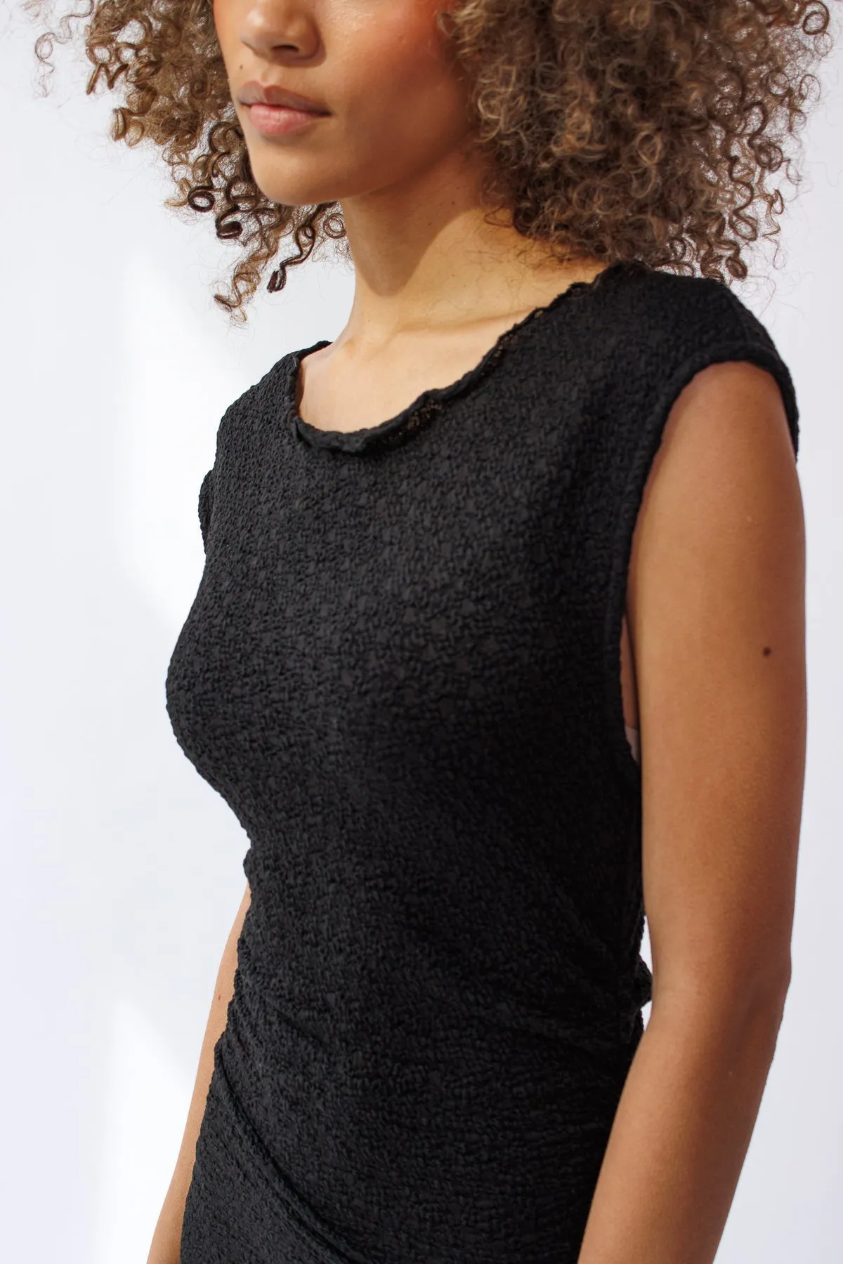 High Neck Stretch Dress