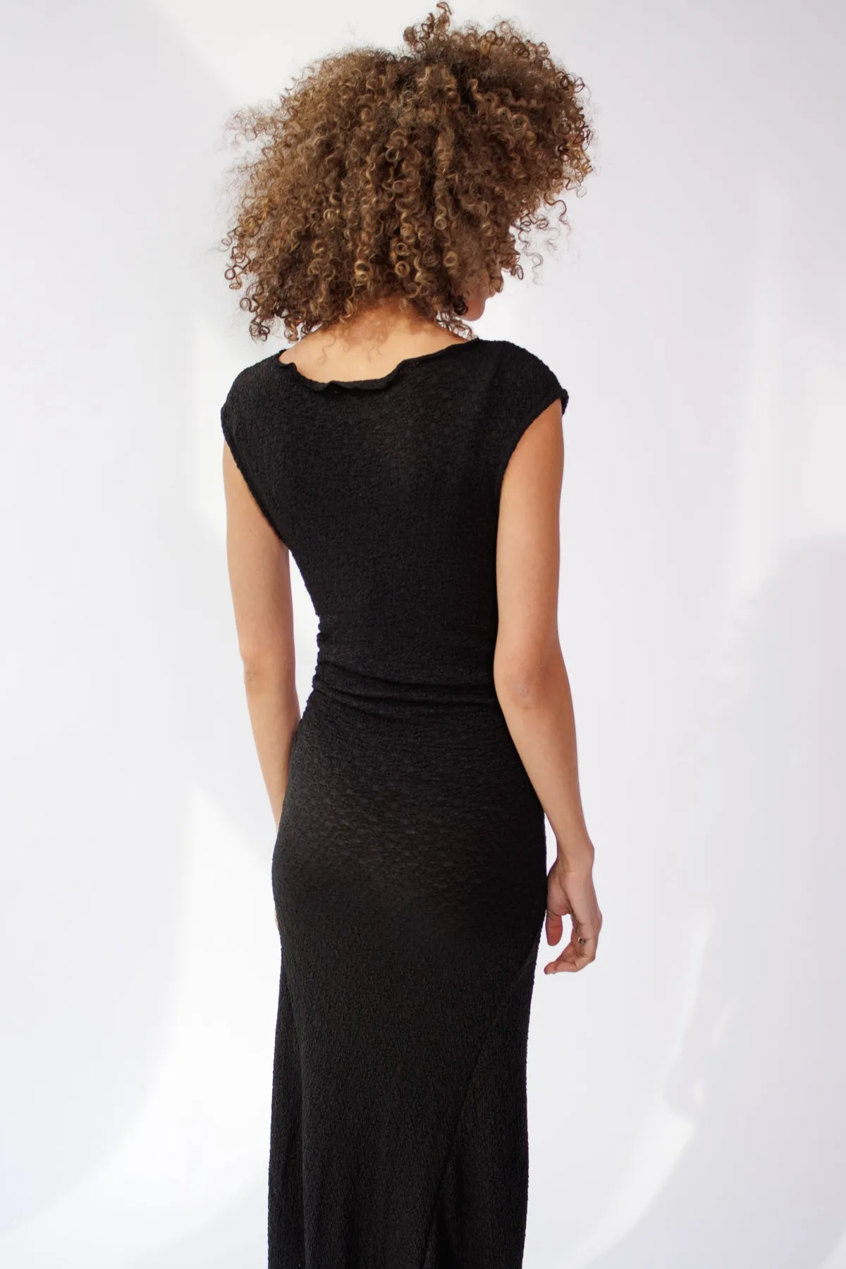 High Neck Stretch Dress