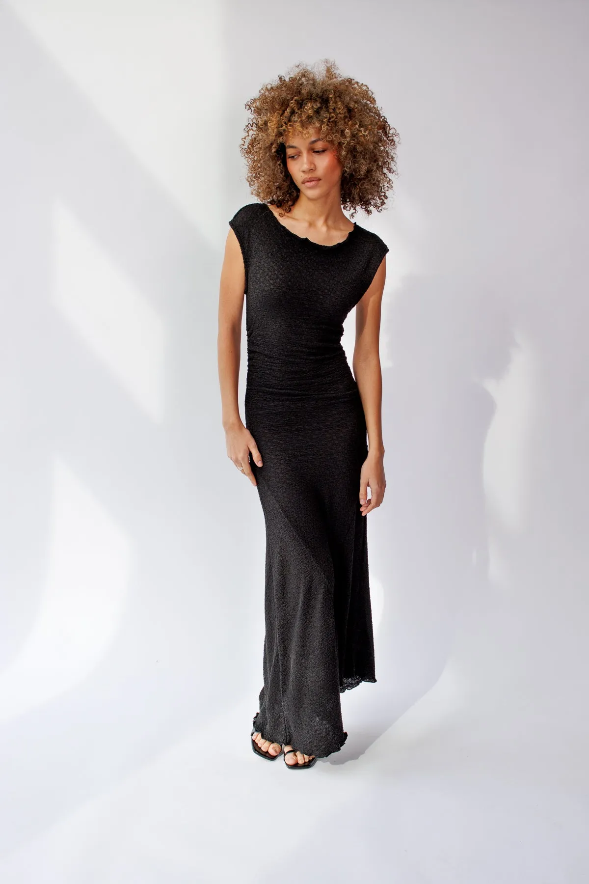 High Neck Stretch Dress