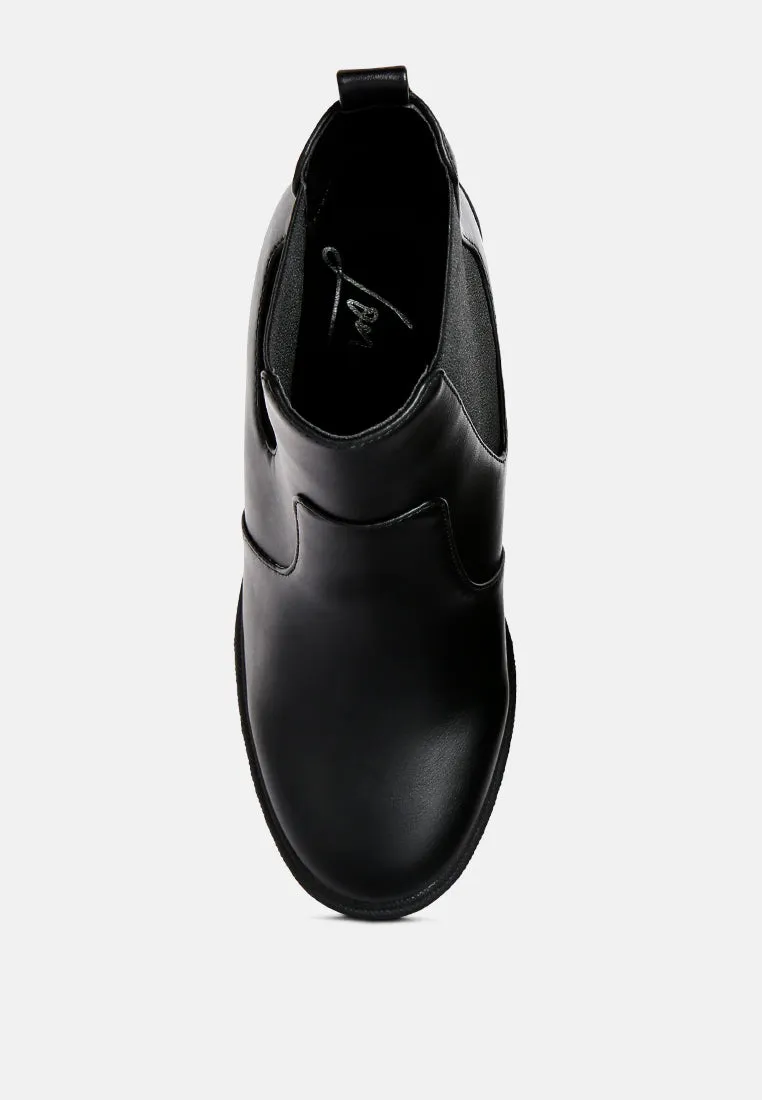 High Platform Block Heel Chelsea Boots By RUW