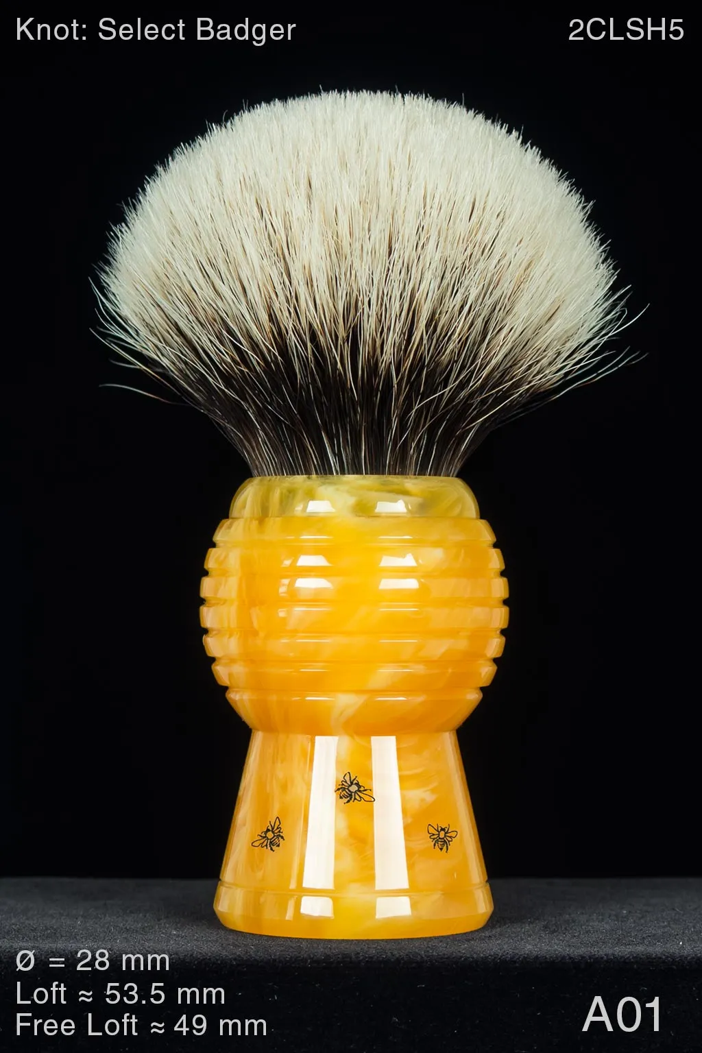 High-rise Beehive 28 mm Lemon Drop