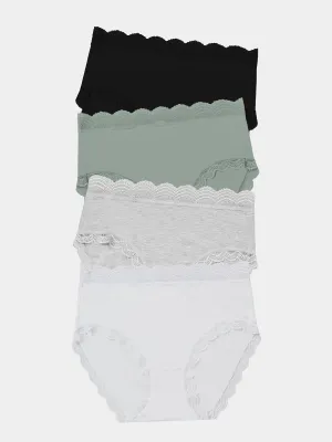 High Rise Knicker Four Pack - Basics