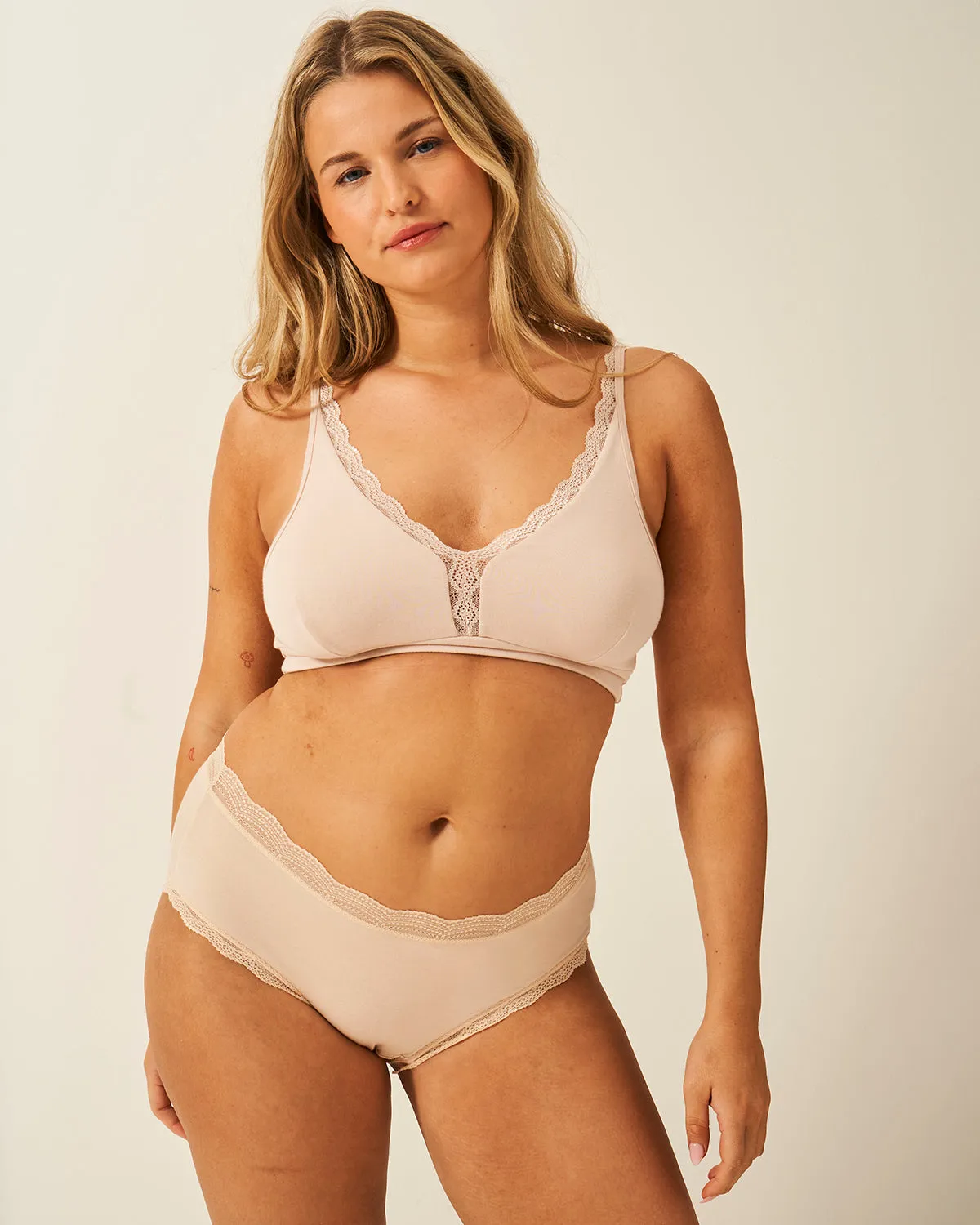 High Rise Knicker Four Pack - Sand