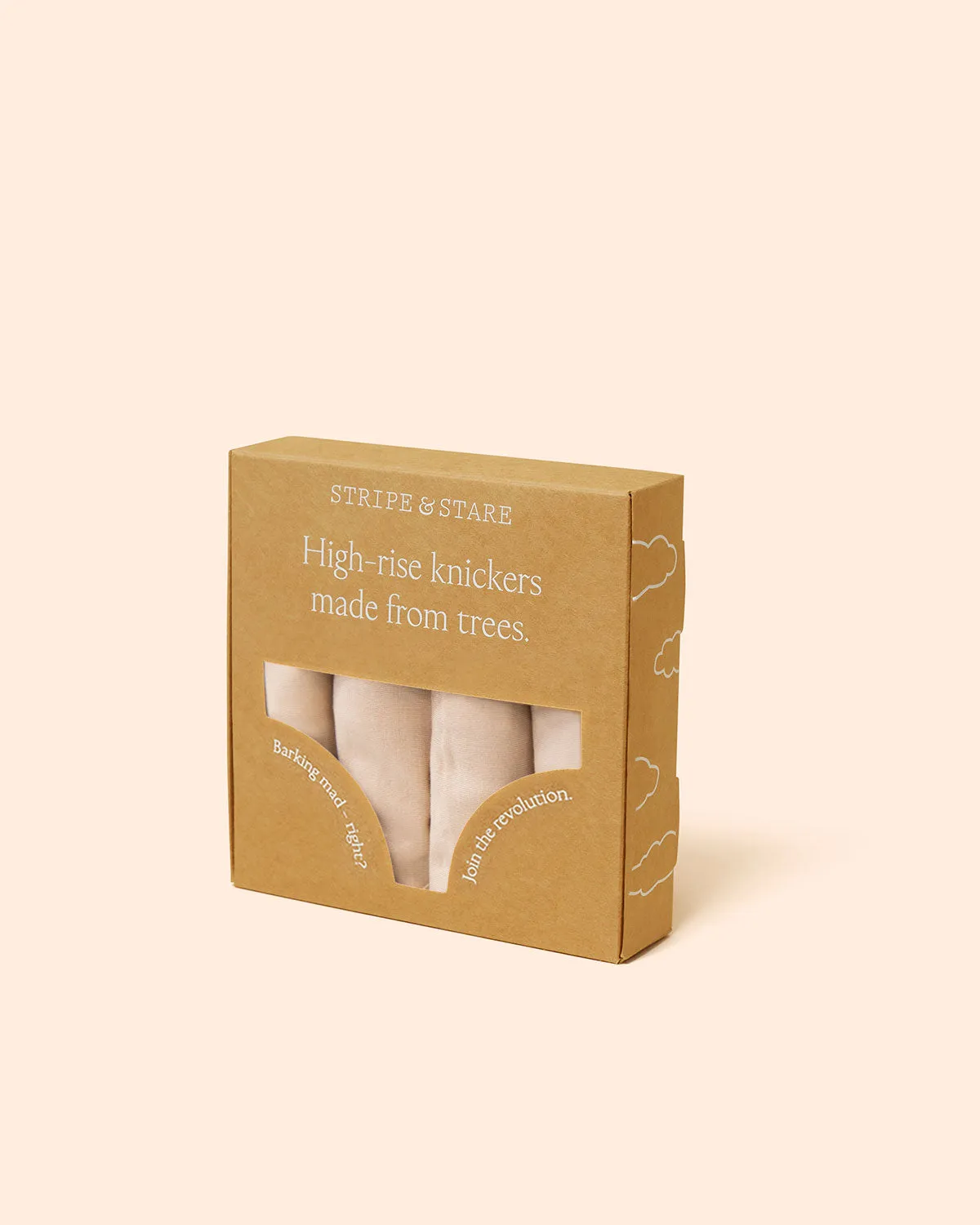 High Rise Knicker Four Pack - Sand
