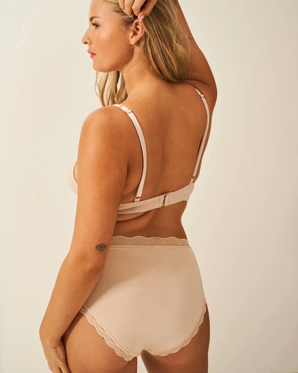 High Rise Knicker Four Pack - Sand