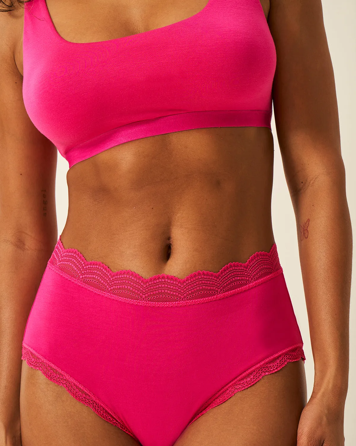 High Rise Knicker - Raspberry