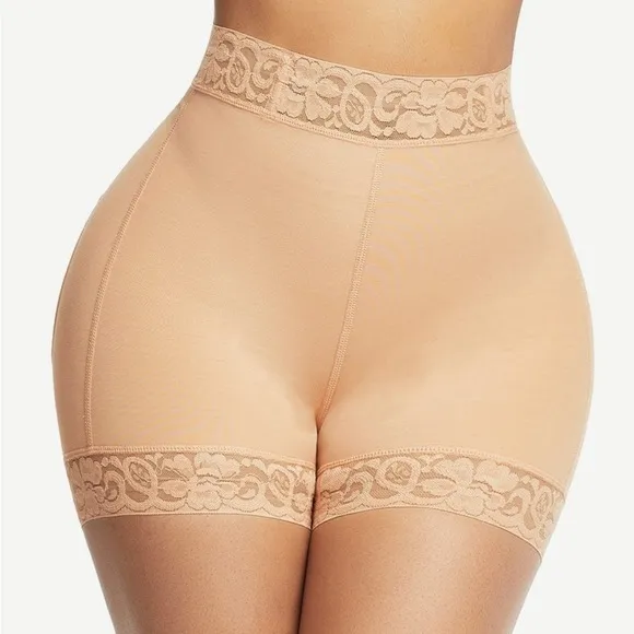 High Waist Lace Silicone Shorts Daily Use Shapewear Underwear Compression