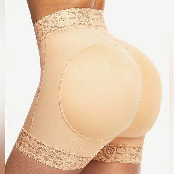 High Waist Lace Silicone Shorts Daily Use Shapewear Underwear Compression