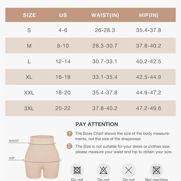 High Waist Lace Silicone Shorts Daily Use Shapewear Underwear Compression