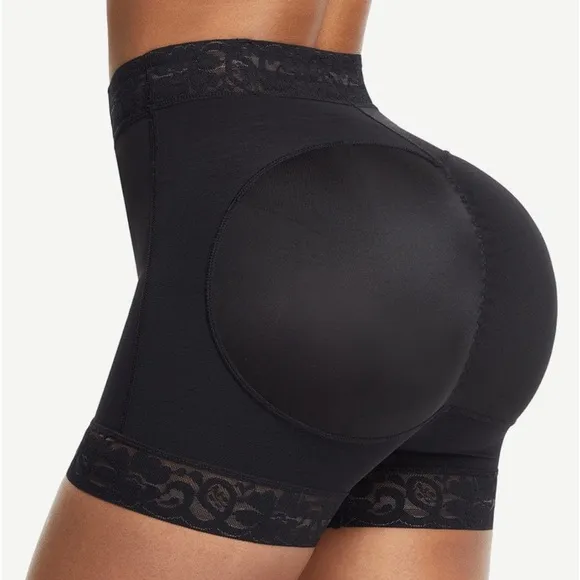 High Waist Lace Silicone Shorts Daily Use Shapewear Underwear Compression
