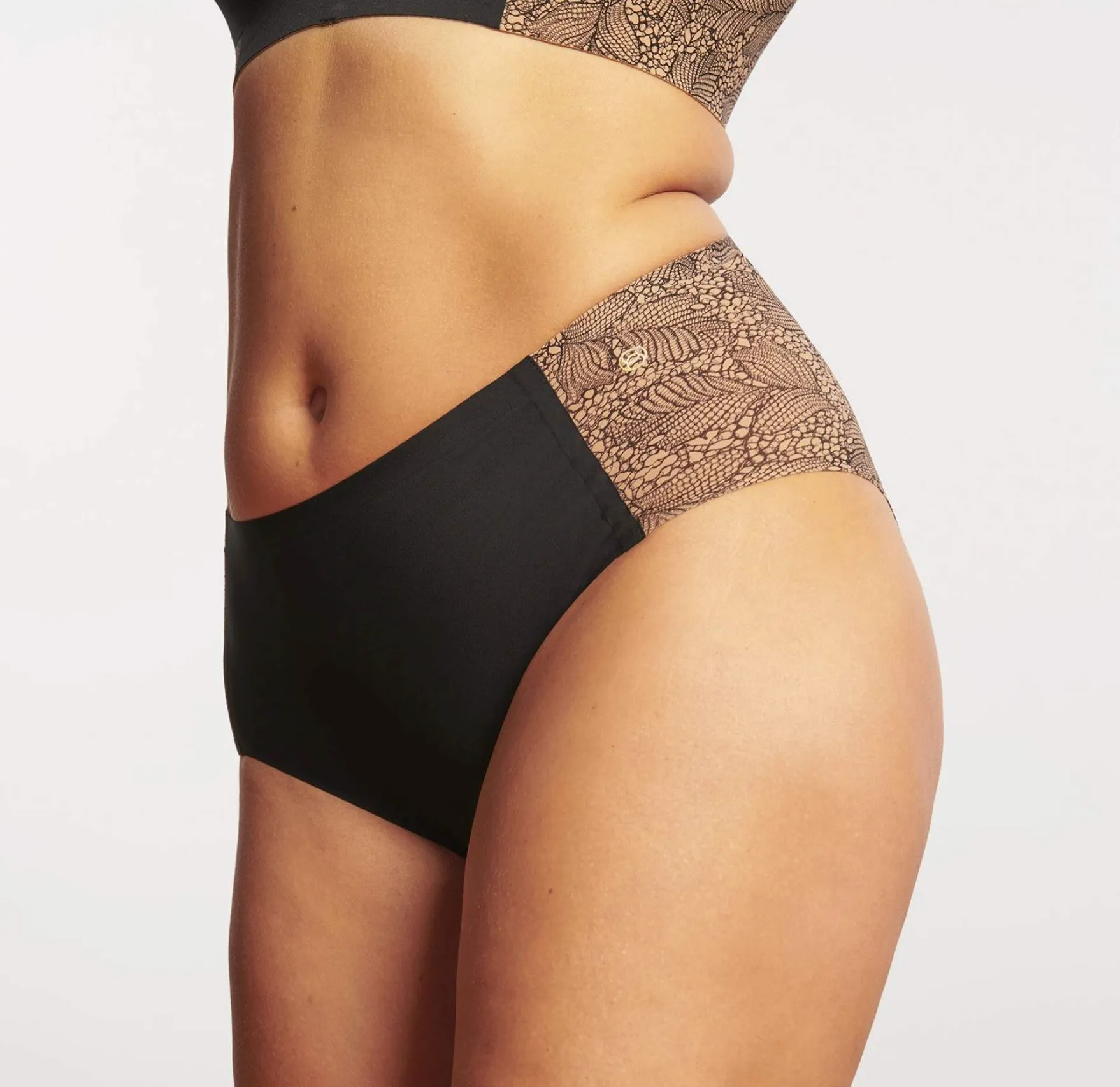 High-Waisted Retro Bikini (Digital Lace)
