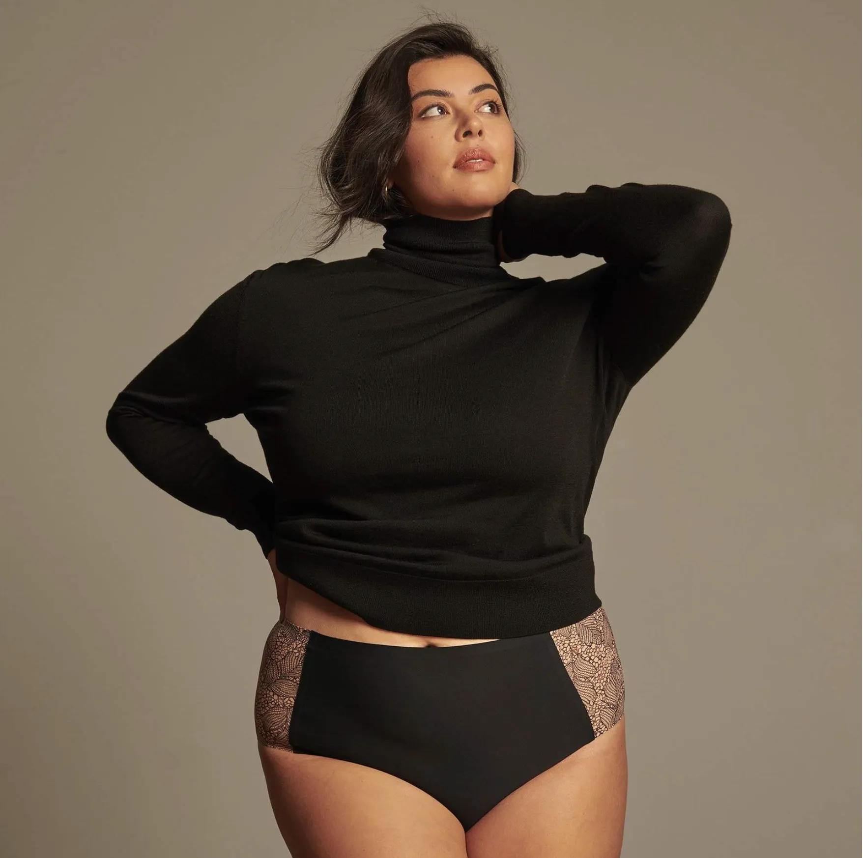 High-Waisted Retro Bikini (Digital Lace)