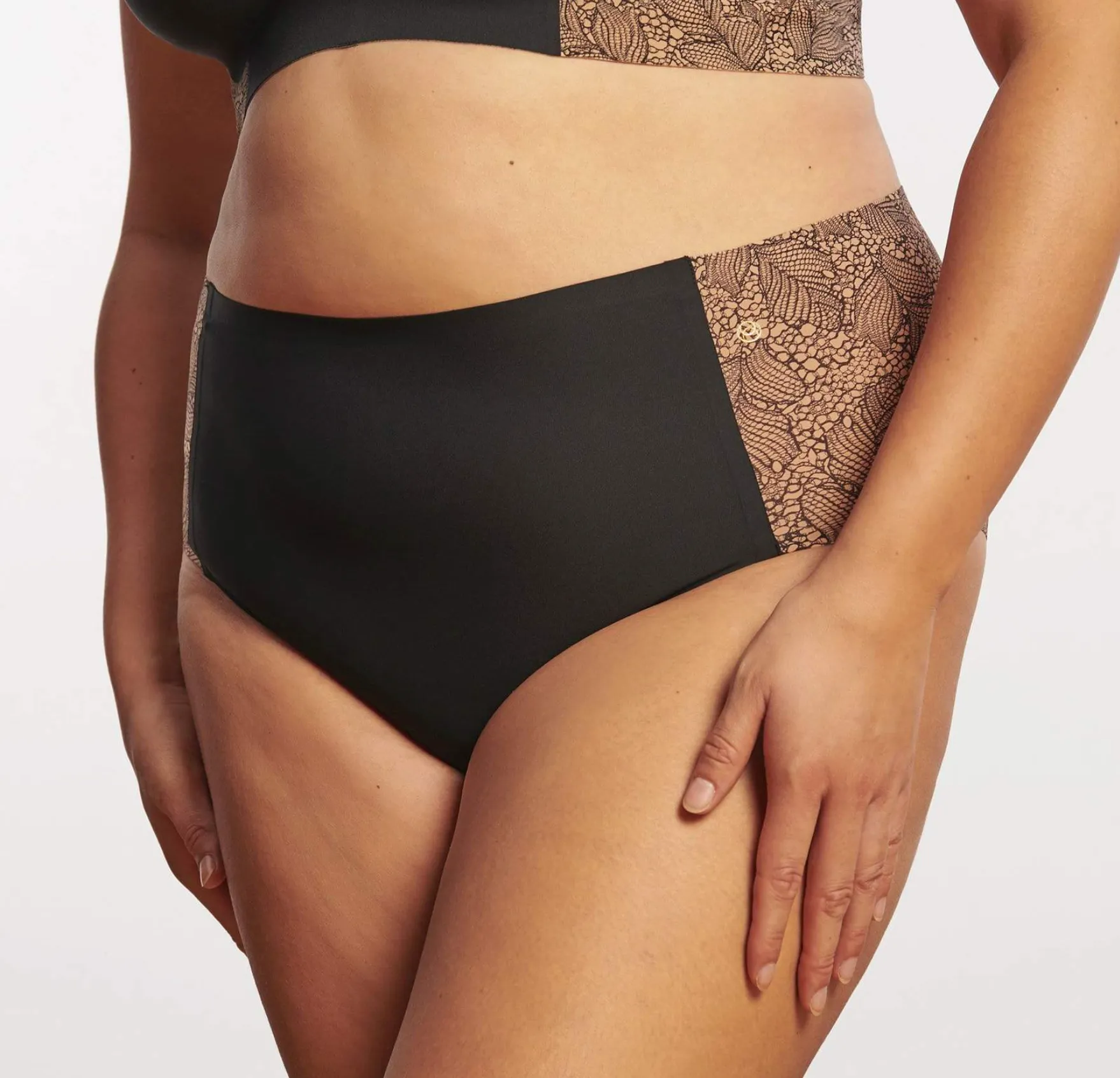 High-Waisted Retro Bikini (Digital Lace)