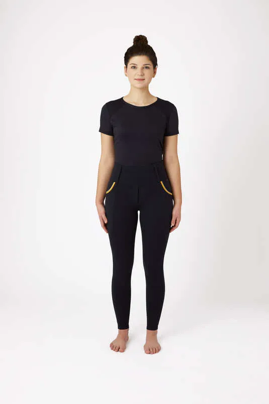 Horze Lucinda Full Grip Ladies Tights Very Dark Blue