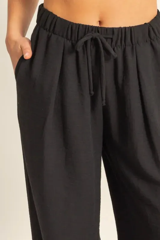 HYFVE Elasticized Waist Wide Leg Pants