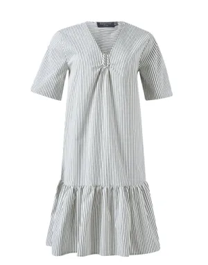 Jane Black and White Striped Dress