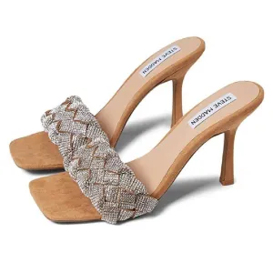 Jazlin Rhinestone Braided Heels