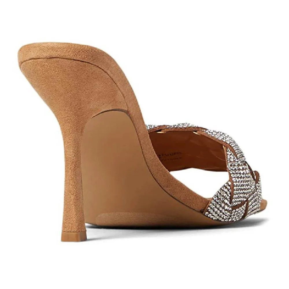 Jazlin Rhinestone Braided Heels