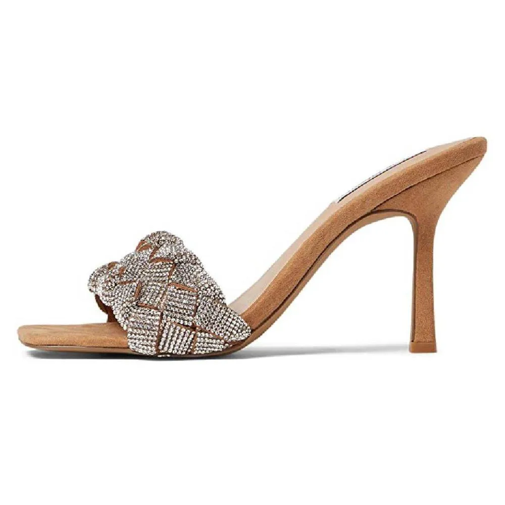 Jazlin Rhinestone Braided Heels
