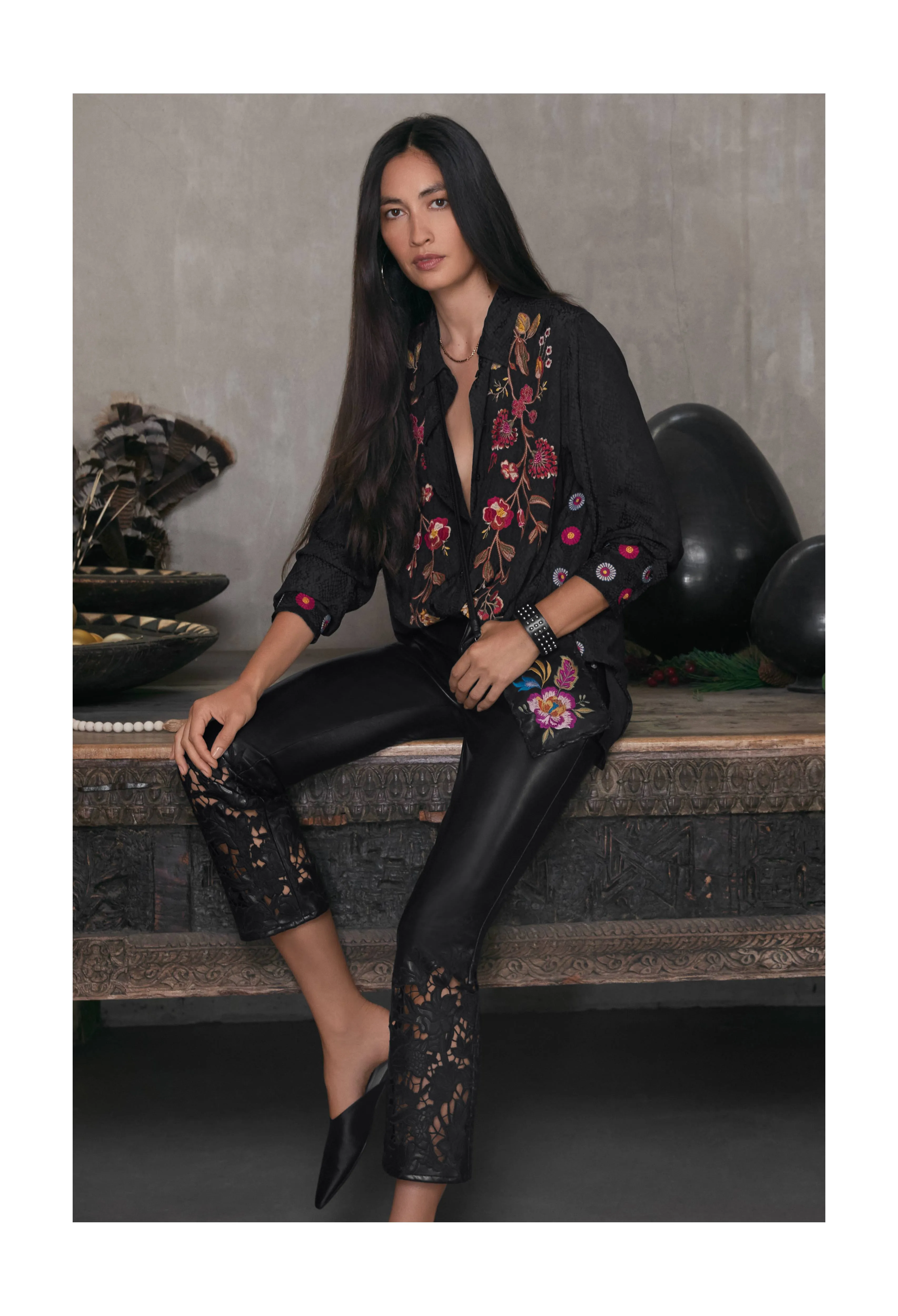 Johnny Was Lilith High Slit Tunic
