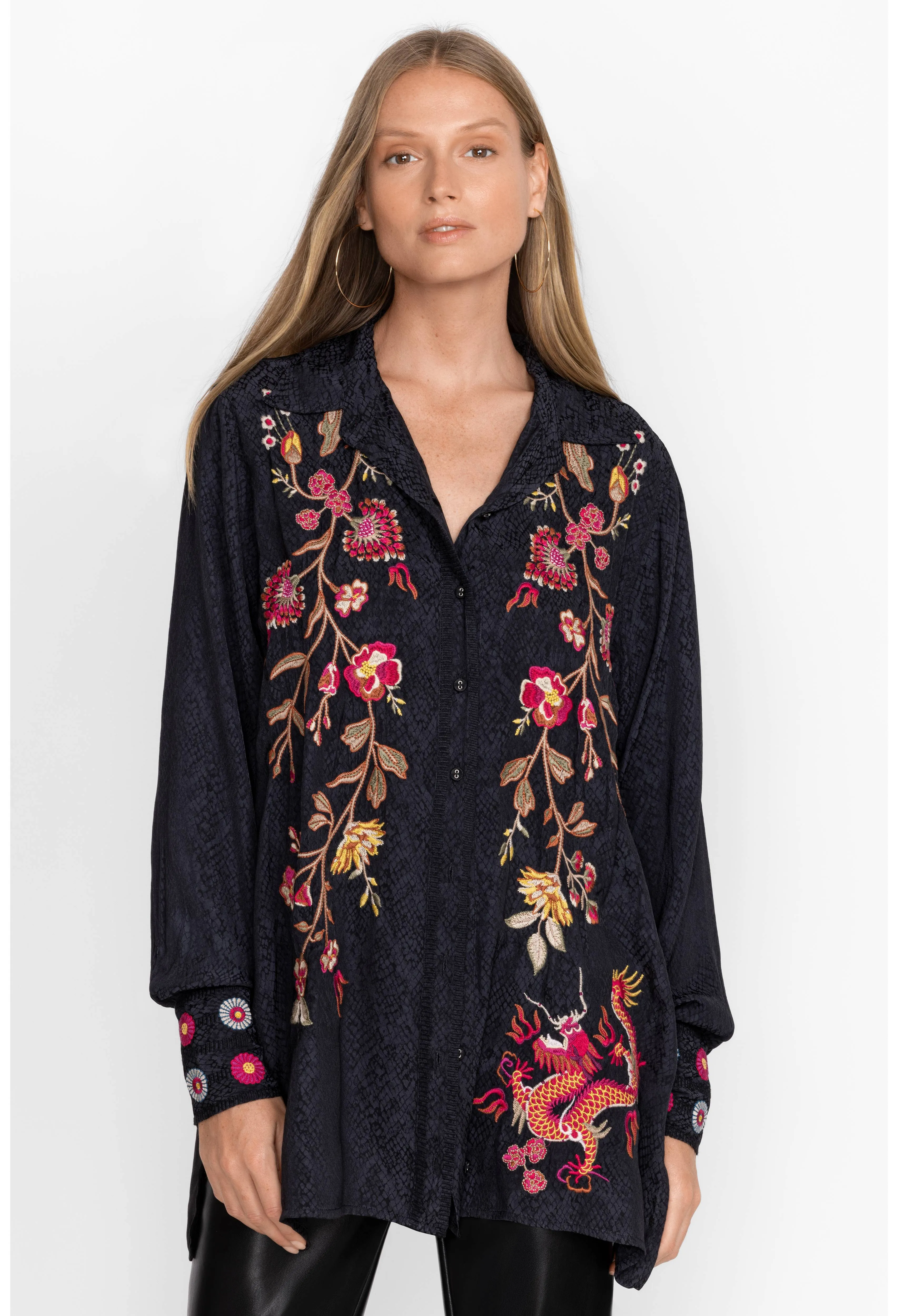 Johnny Was Lilith High Slit Tunic