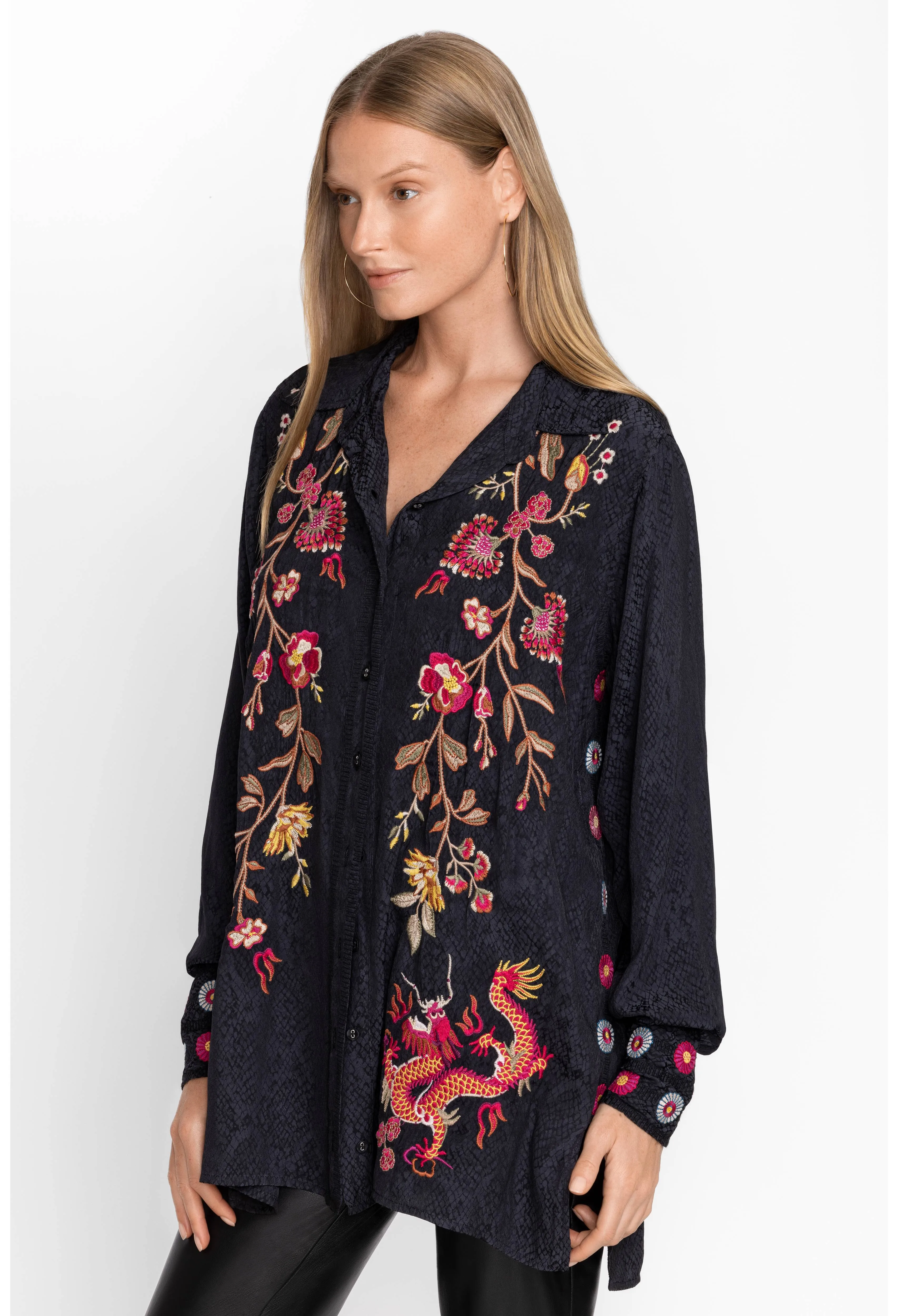 Johnny Was Lilith High Slit Tunic