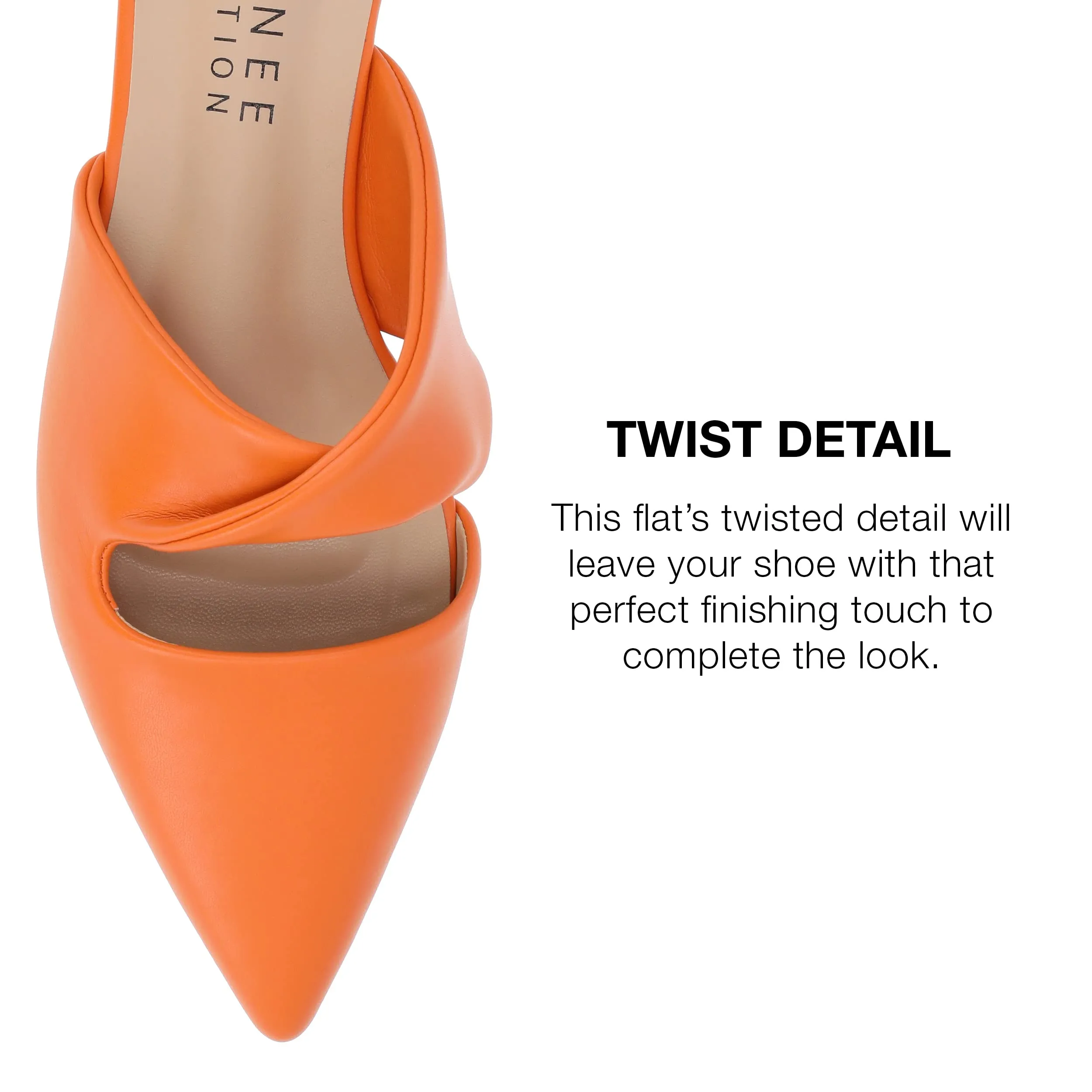 Journee Womens Enniss Open Side Pointed Toe Mule Flats