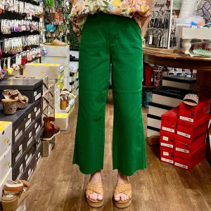 Judy Blue Tummy Control High Waist Crop Jean - Kelly Green