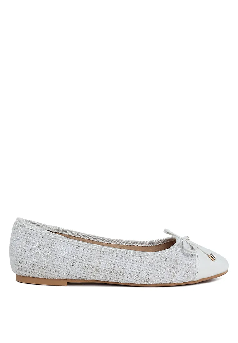 Junpey Plaid Tweed Ballet Flats By Ruw