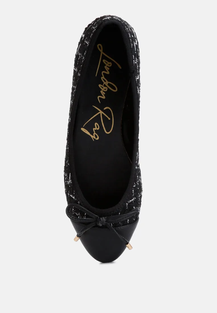 Junpey Plaid Tweed Ballet Flats By Ruw