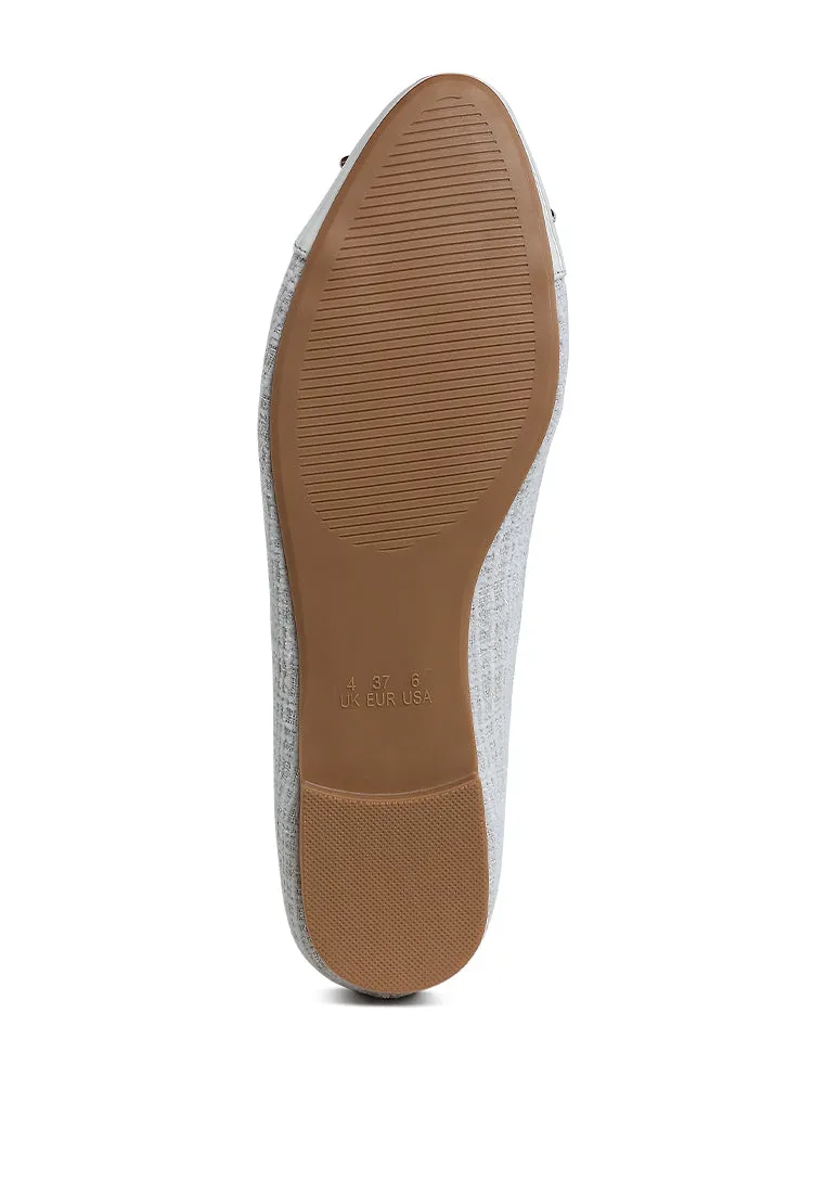 Junpey Plaid Tweed Ballet Flats By Ruw