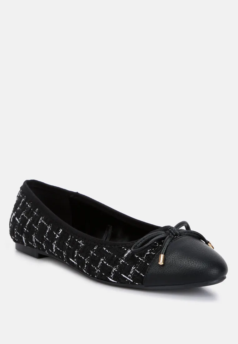 Junpey Plaid Tweed Ballet Flats By Ruw