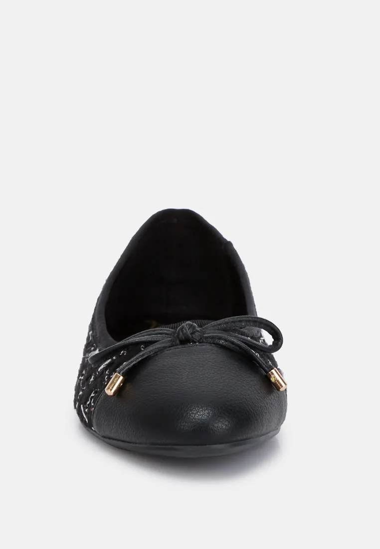 Junpey Plaid Tweed Ballet Flats By Ruw