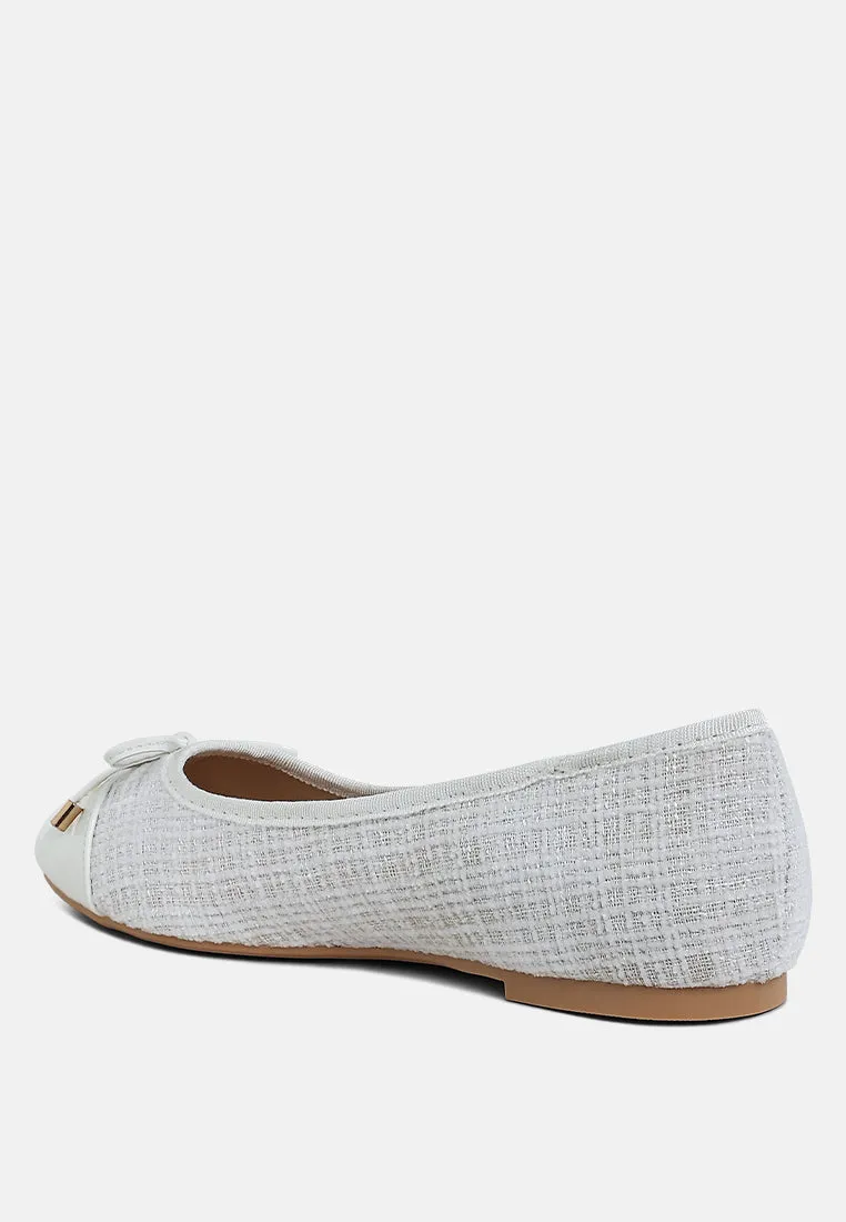 Junpey Plaid Tweed Ballet Flats By Ruw
