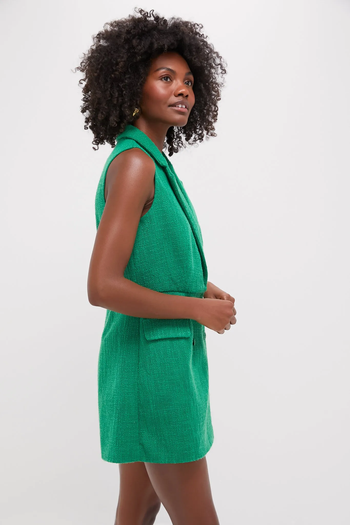 Kelly Green Tweed Campbell Romper