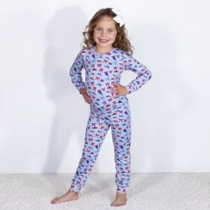 Kid's Boots n' Bows Long Sleeve Pajamas   Illusion/Red/White   Set of 2   -Asst.