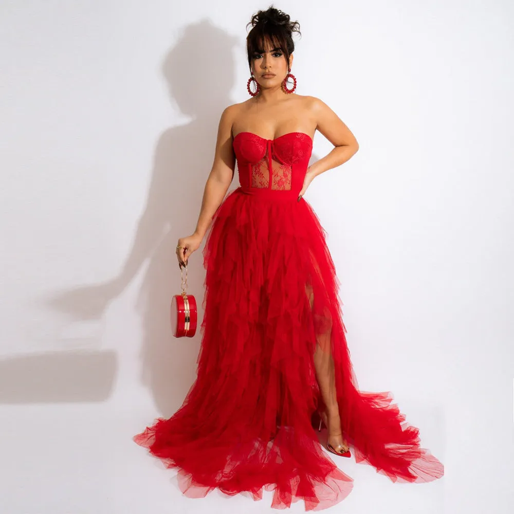 Kim Mesh Corset Charming Tulle Formal Dress