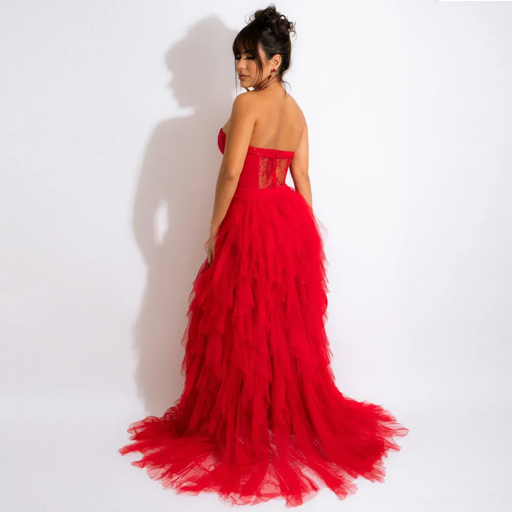 Kim Mesh Corset Charming Tulle Formal Dress