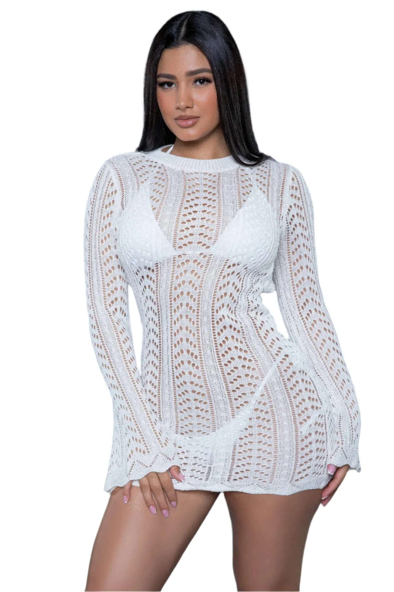 Kinsley Crochet Mini Dress