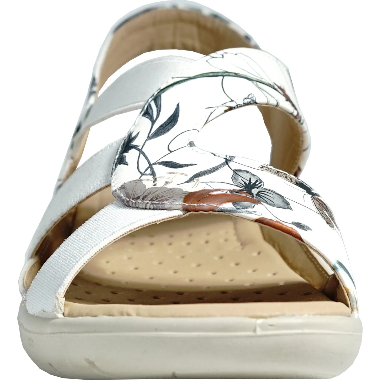 kozi Women Sandal OY3132 Comfort Wedge Sandal Flower-2