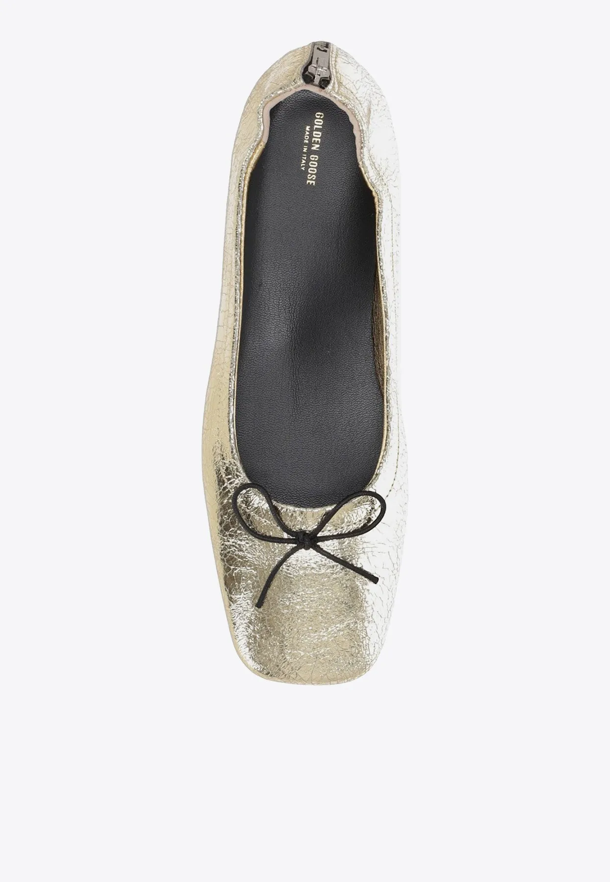 Laminated Leather Ballet Flats