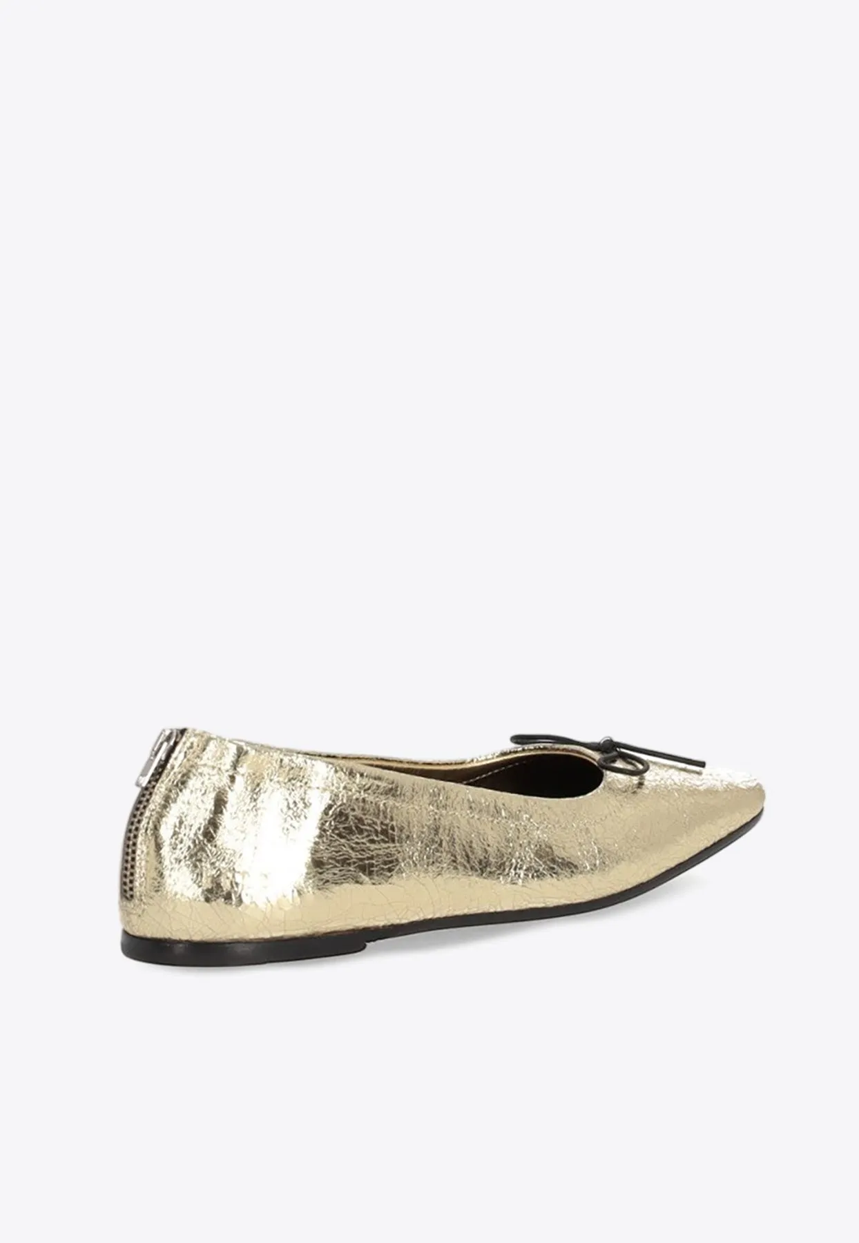 Laminated Leather Ballet Flats