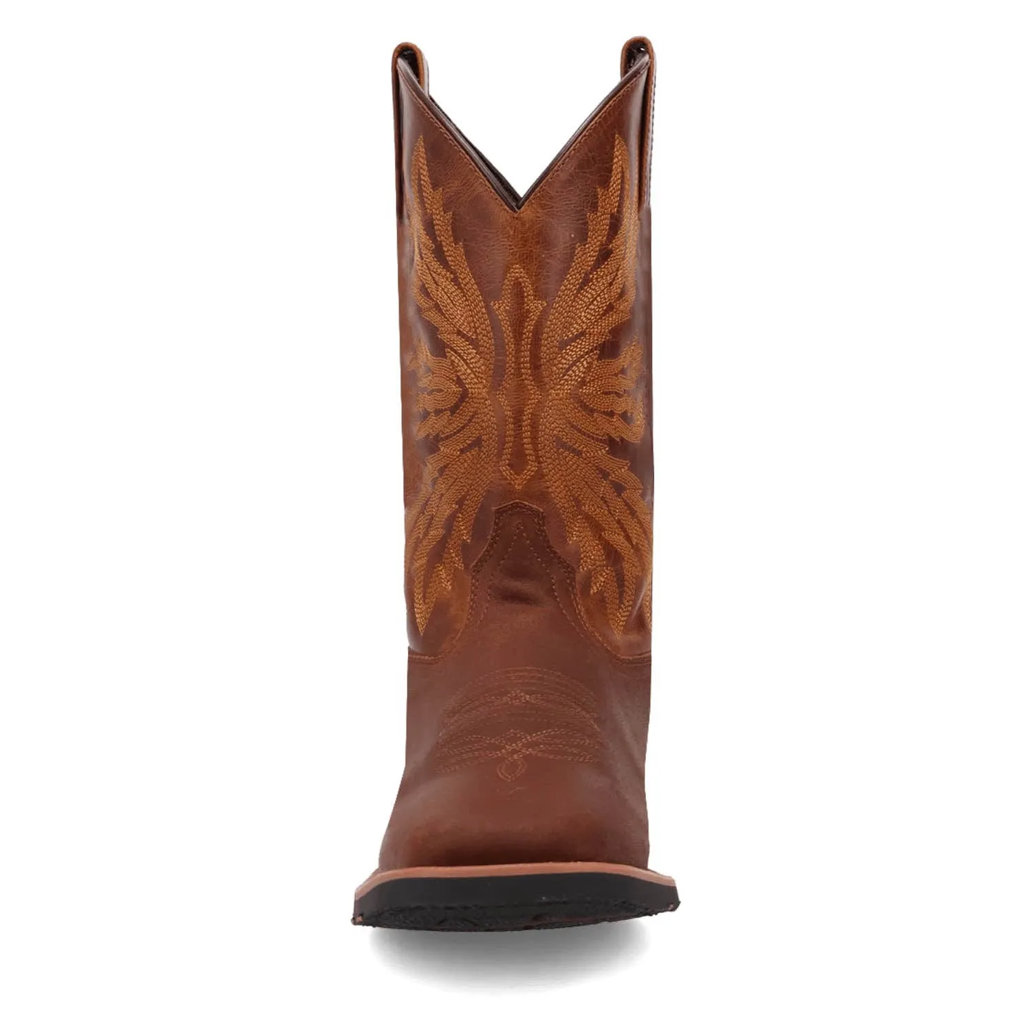 Laredo Mens Chet Dark Rust/Rust Leather Cowboy Boots
