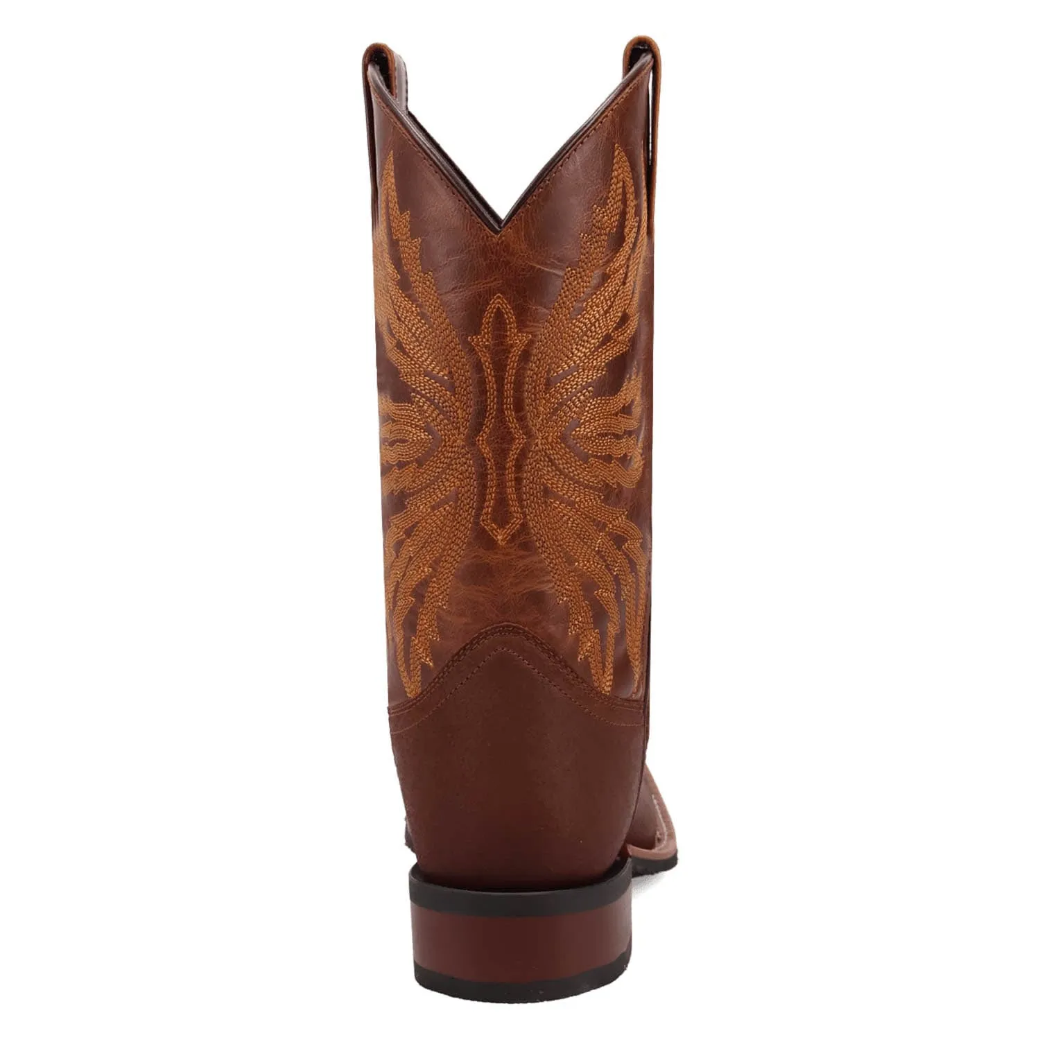 Laredo Mens Chet Dark Rust/Rust Leather Cowboy Boots