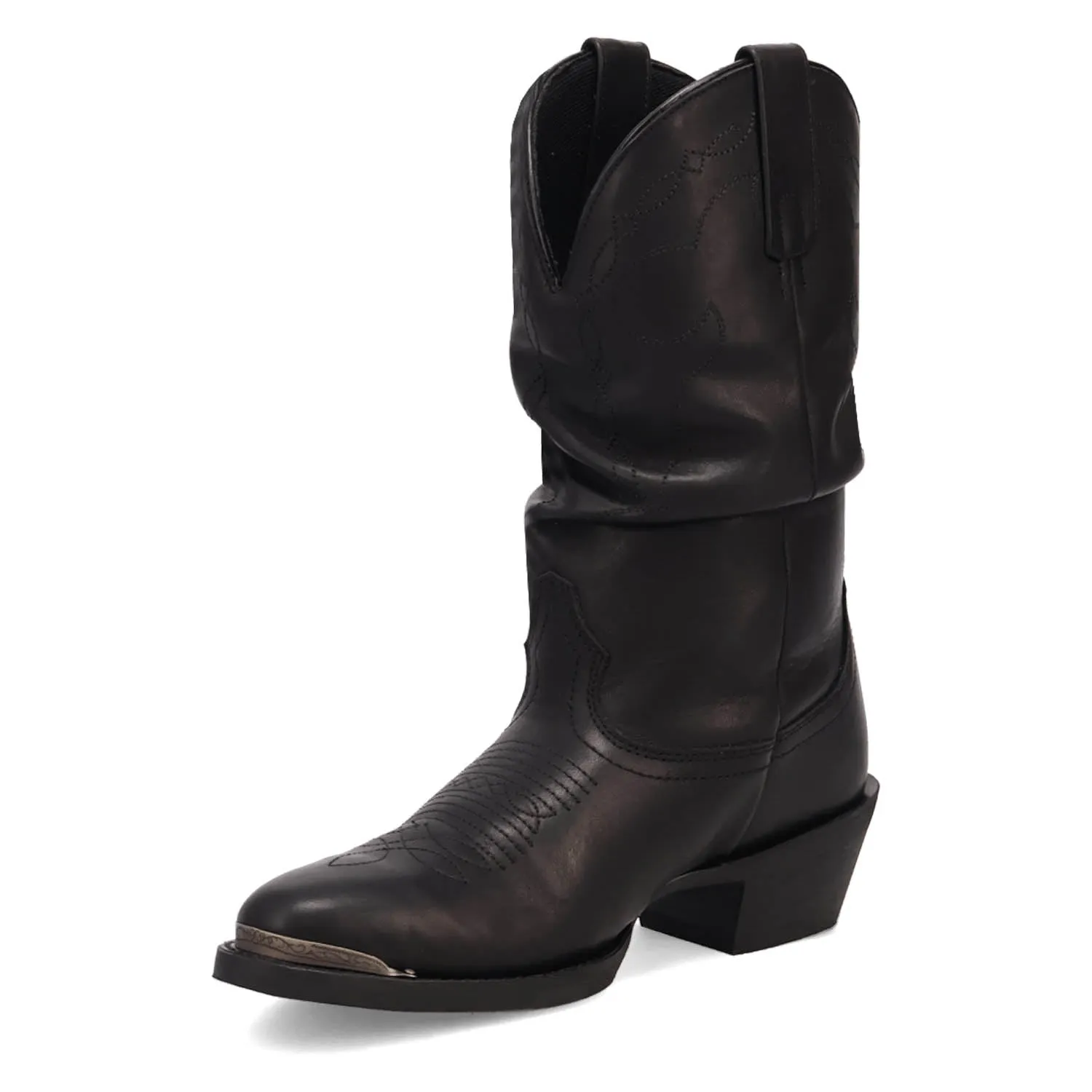 Laredo Womens Lazy River Black Leather Cowboy Boots