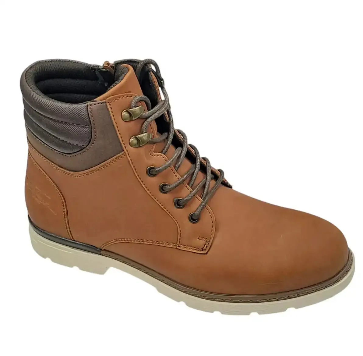 Lloyd & Pryce Mens Libbok Side Zip Combat Boots Camel