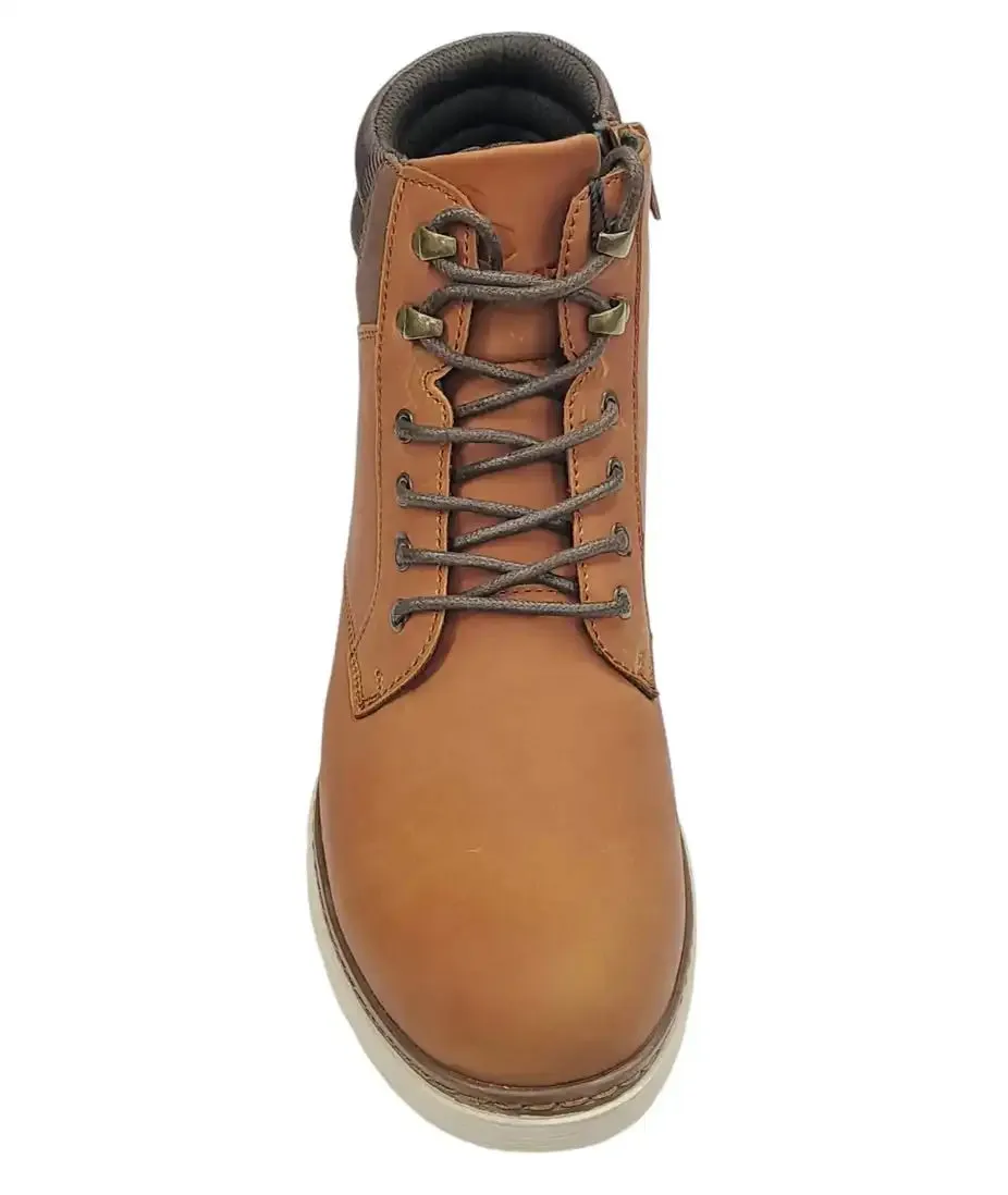 Lloyd & Pryce Mens Libbok Side Zip Combat Boots Camel