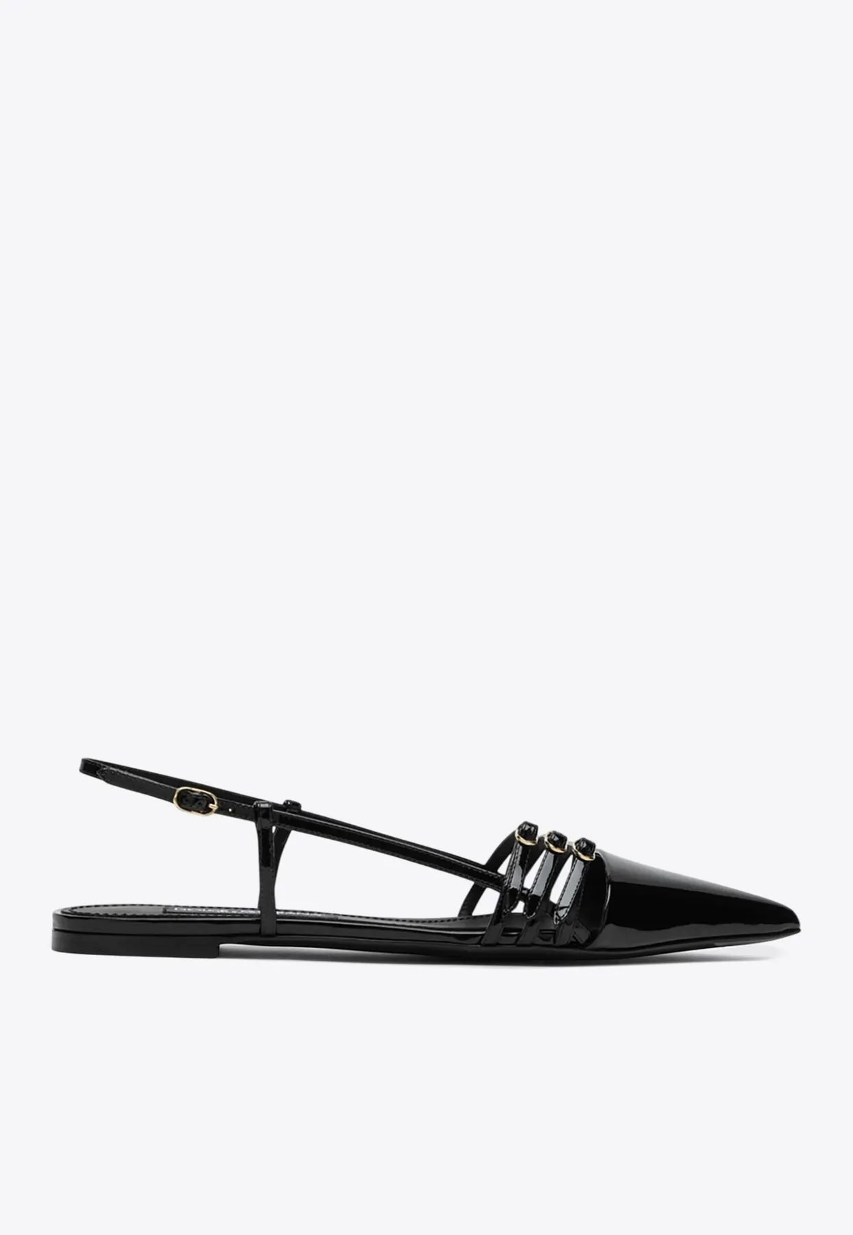 Lollo Patent Leather Slingback Flats