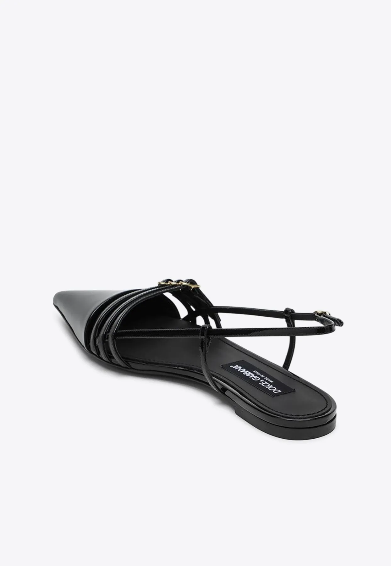 Lollo Patent Leather Slingback Flats