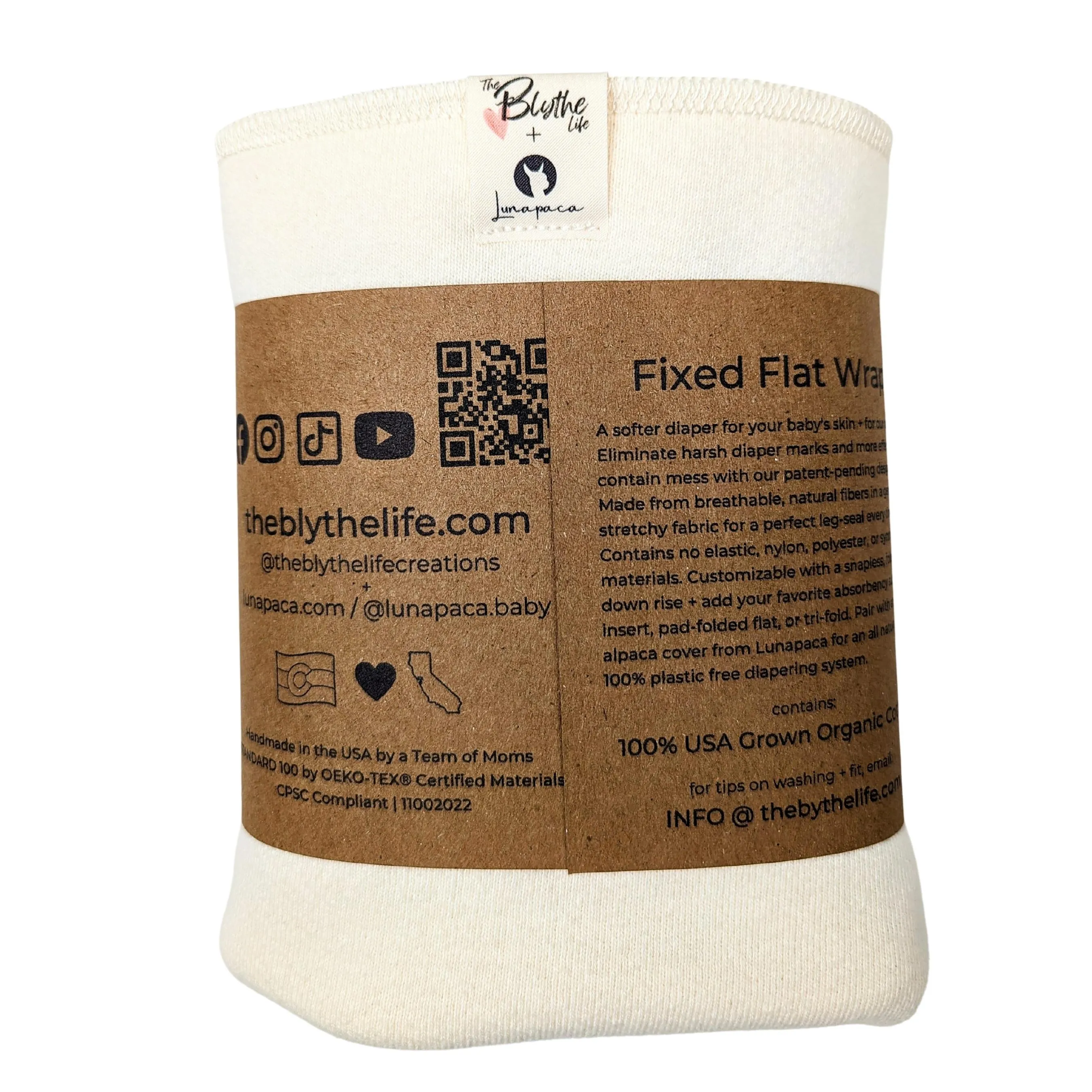 Lunapaca/The Blythe Life All Natural Bundle | 1 Cover and 1 Fixed Flat Wrap System